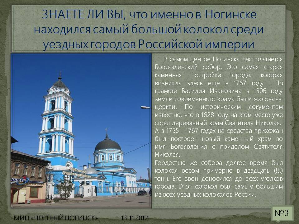 День города ногинск: история и символика