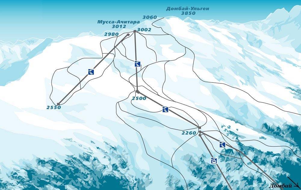 Домбай ☃️ горнолыжный курорт, где находится, отдых зимой, как доехать, скипасс, проживание, схема трасс, развлечения, когда начинается сезон, отзывы