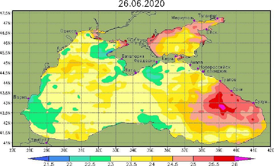 Температура воды в черном море – сегодня, сейчас, по месяцам