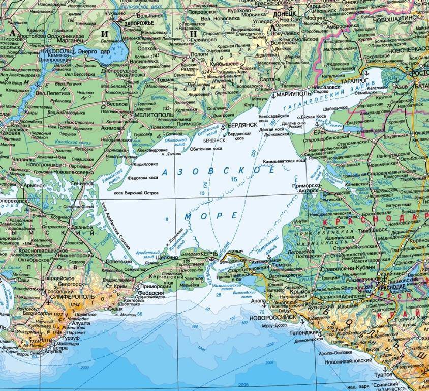 Азовское море украина 2021 - отдых, карта, курорты