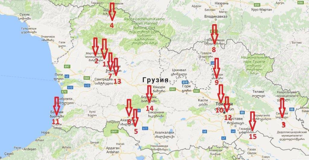 Карты батуми (грузия). подробная карта батуми на русском языке с отелями и достопримечательностями