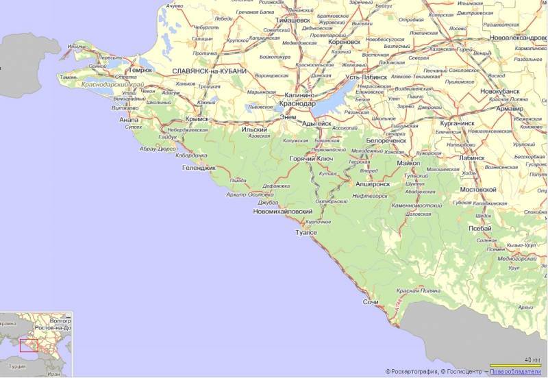 Пляжные курорты россии: краснодарский край (карта) - путеводитель по морям, океанам и курортам