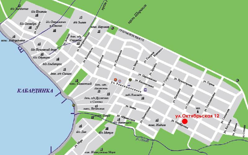 Подробная карта геленджика с улицами и номерами домов