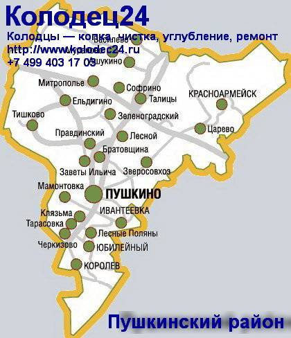 Список населённых пунктов пушкинского района московской области
