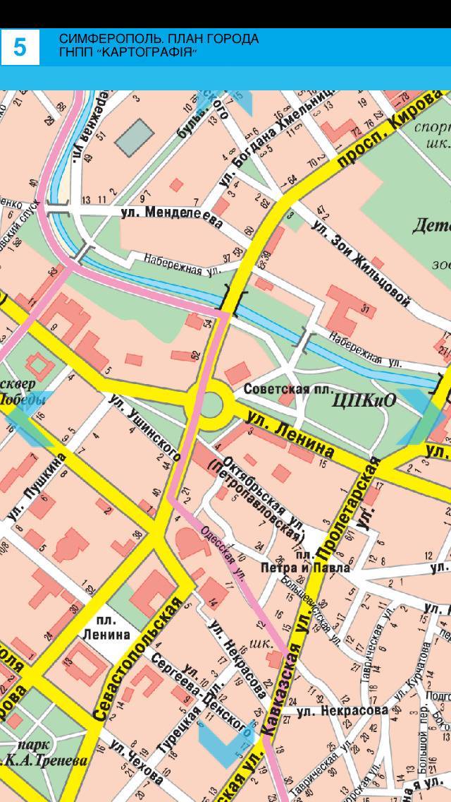 Карта симферополя подробная с улицами, номерами домов и инфраструктурой
