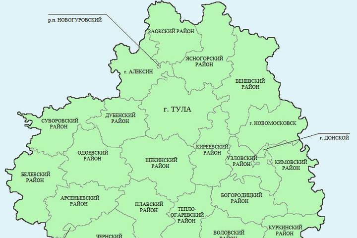 Административно-территориальное деление тульской области - wiki