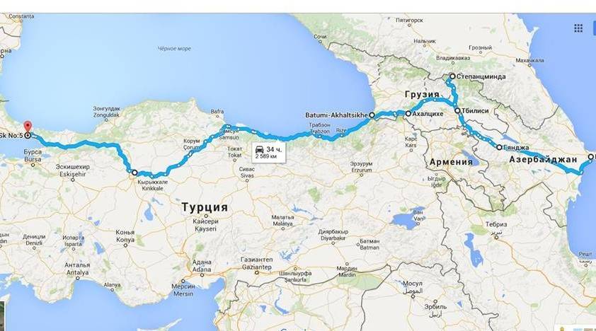 Расстояние между городами азербайджана