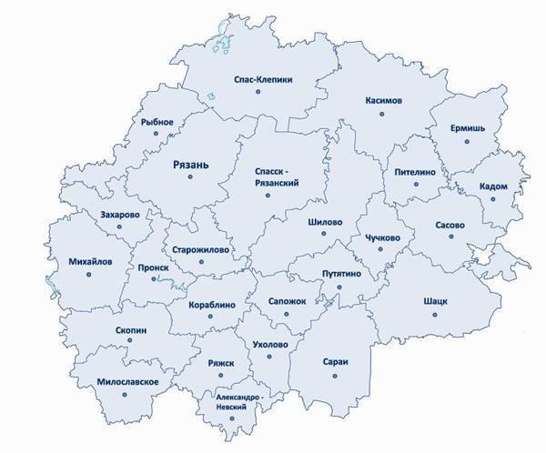 10 главных городов рязанской области