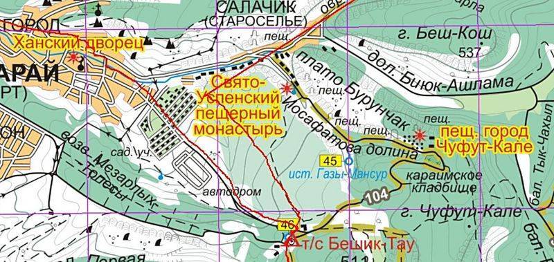 Карта бахчисарая, россия