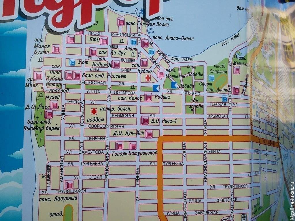 Карта анапы