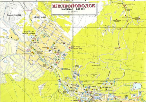 Карта железноводска на русском языке — туристер.ру