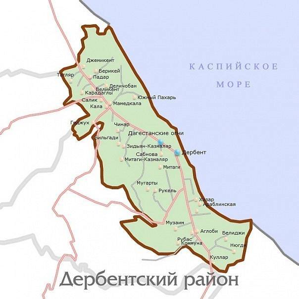 Где находится дербент - на карте россии, город, республика