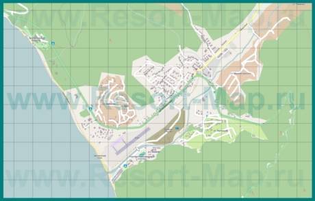 Карта туапсе с пляжами, отелями, достопримечательностями, транспортом