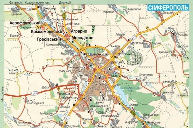 Симферополь на карте россии с улицами и домами