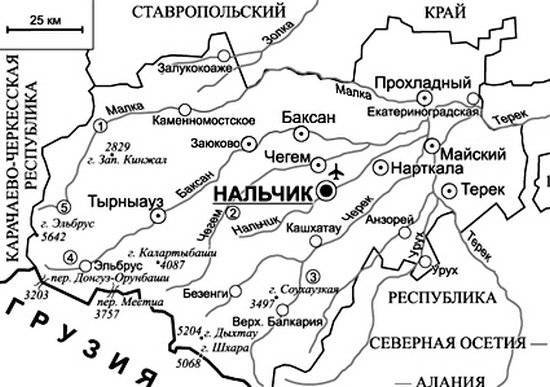Карта карачаево-черкессии с улицами и достопримечательностями