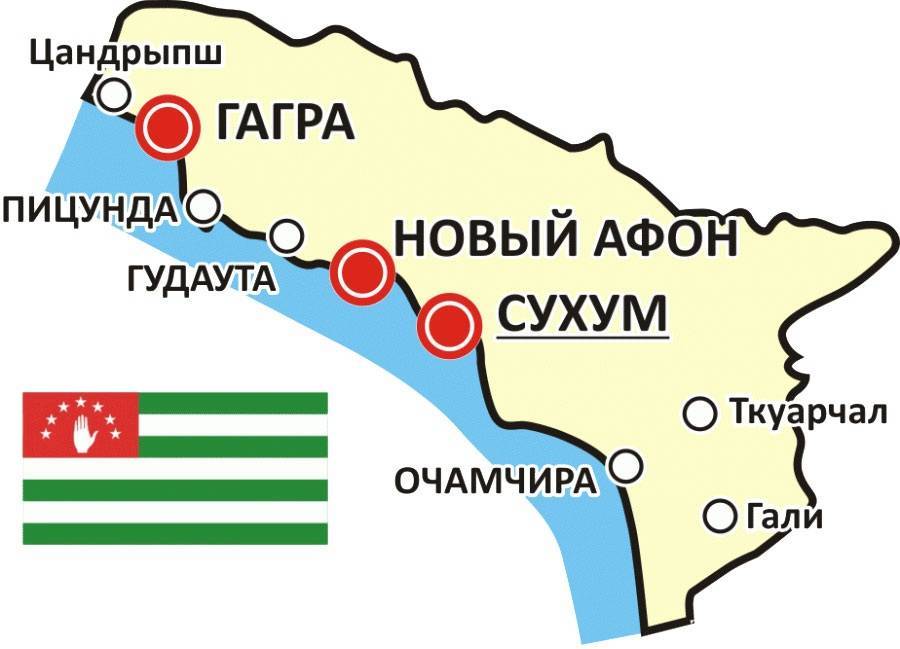 Отпуск на черном море: подробная карта абхазии с городами, поселками и селами на русском языке