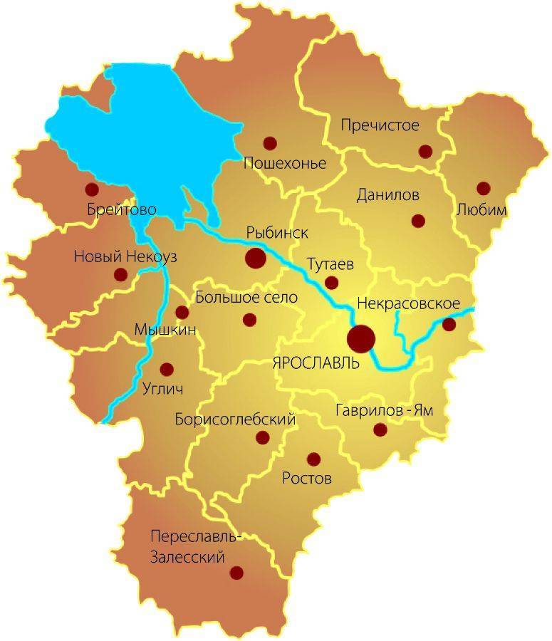 Ярославская область — где находится на карте, города и достопримечательности