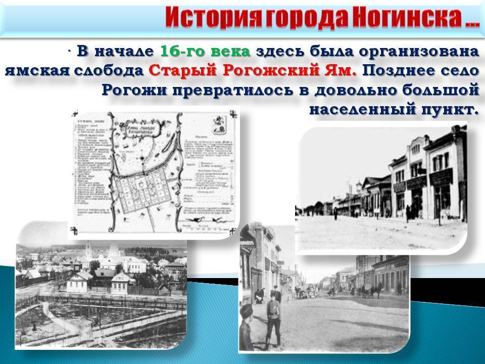 История города ногинска - история