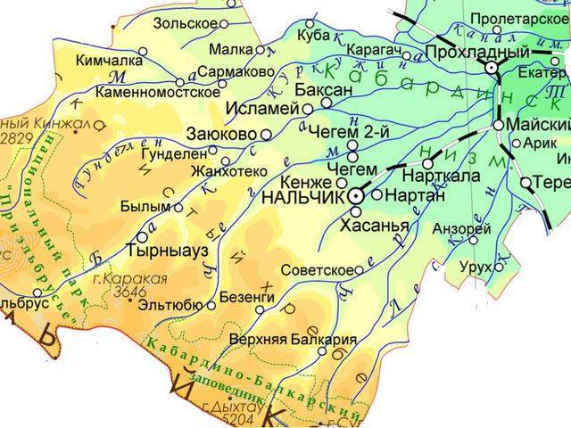 Кабардино балкария на карте россии, столица республики, достопримечательности, отдых в регионе, фото и описание