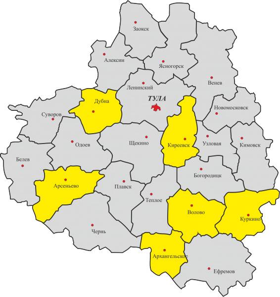 Административно-территориальное деление тульской области - вики