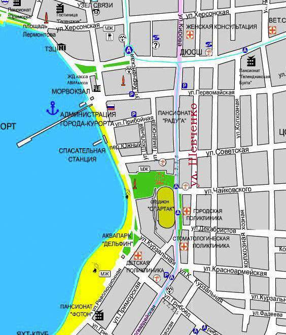 Геленджик — море, пляж и канатная дорога. карта геленджика с достопримечательностями
