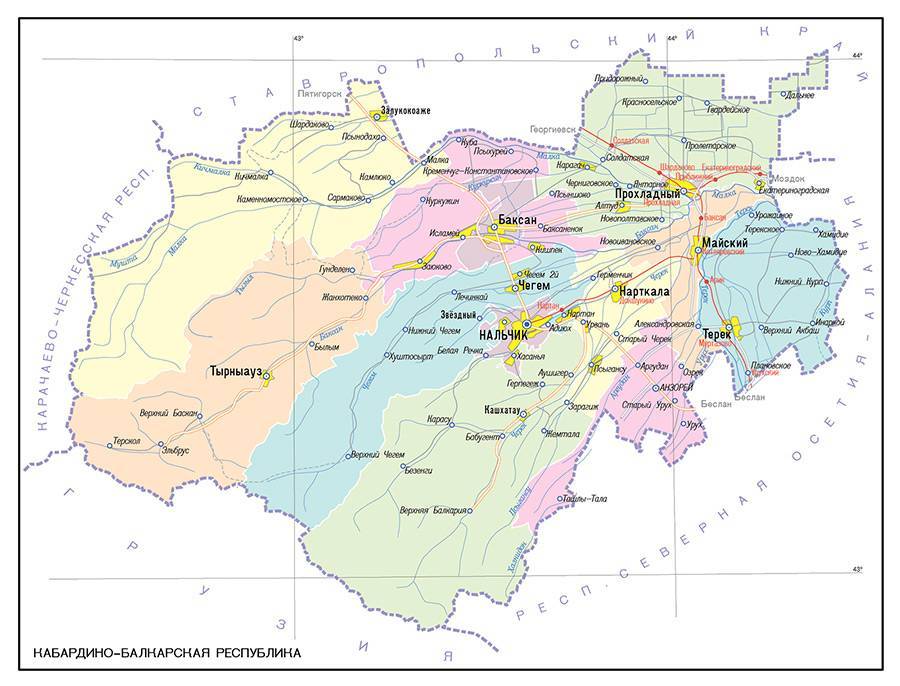 Кабардино балкария на карте россии, столица республики, достопримечательности, отдых в регионе, фото и описание