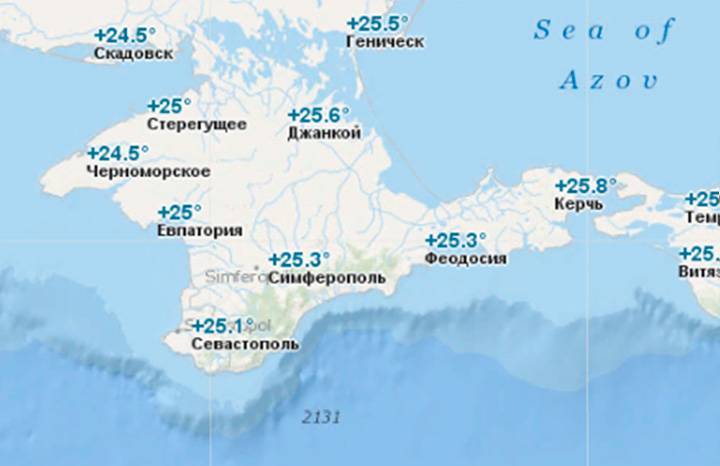 Температура черного моря