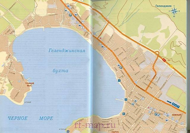 Геленджик — море, пляж и канатная дорога. карта геленджика с достопримечательностями